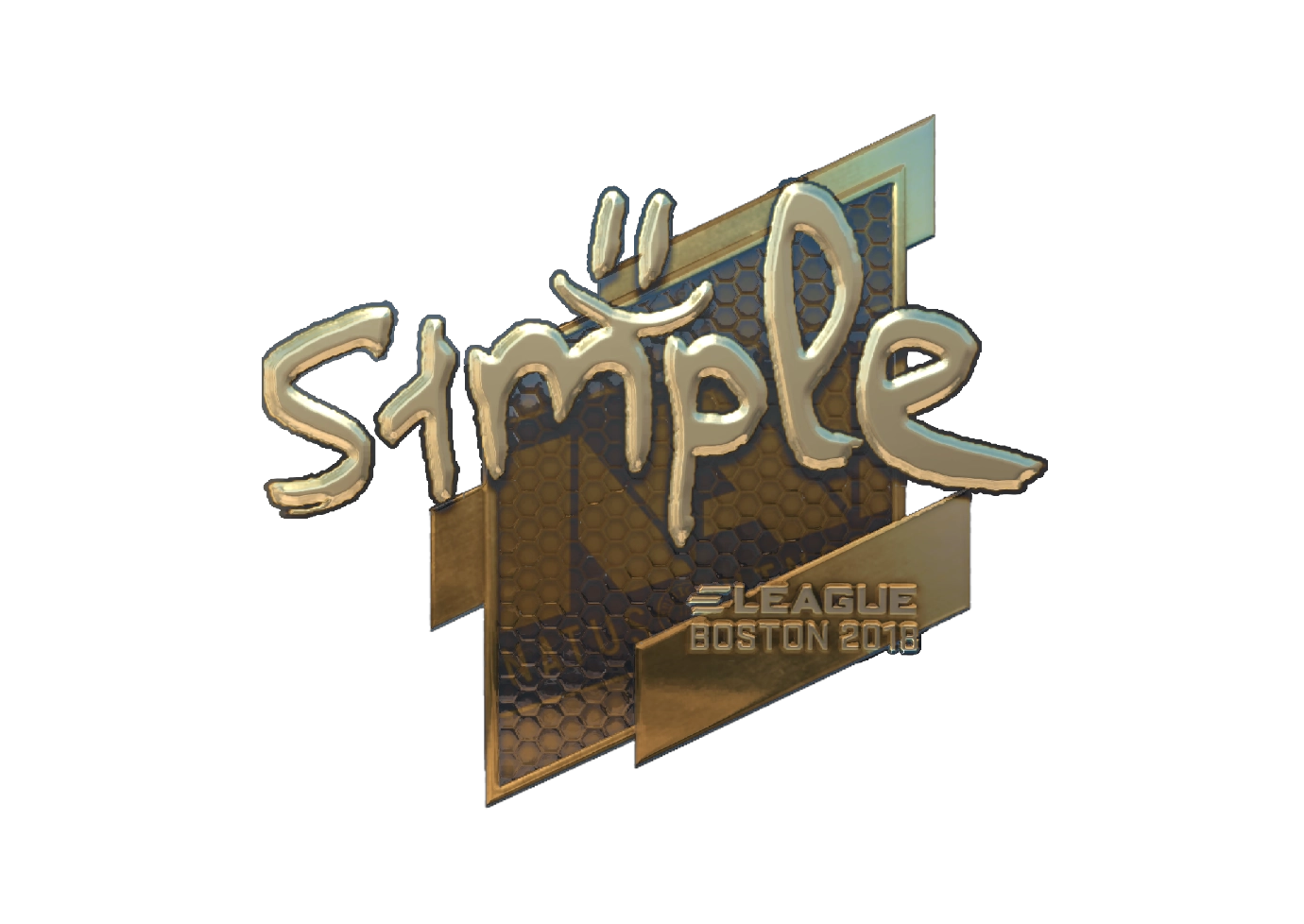 Sticker | s1mple (Gold) | Boston 2018